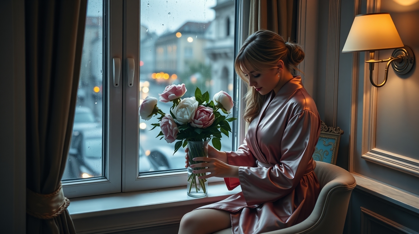 Ваза для цветов из стекла